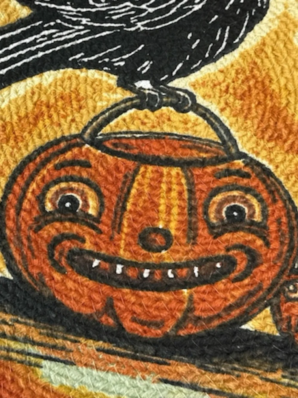 NEW Johanna Parker PUMPKIN & CROW HALLOWEEN Round Placemat Set/4